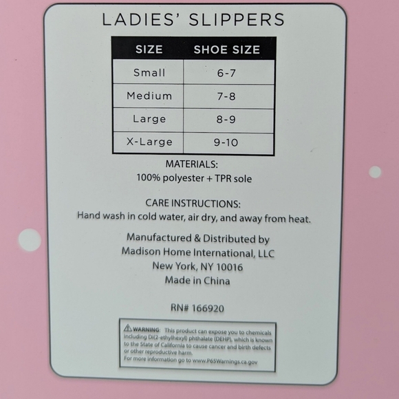 Hearts Slippers Sherpa Upper Fleece Memory Foam Slip On Ivory Pink XL (9/10) NWT - Picture 9 of 11